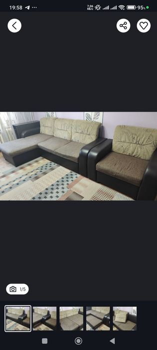 Диван  раскладной и кресло