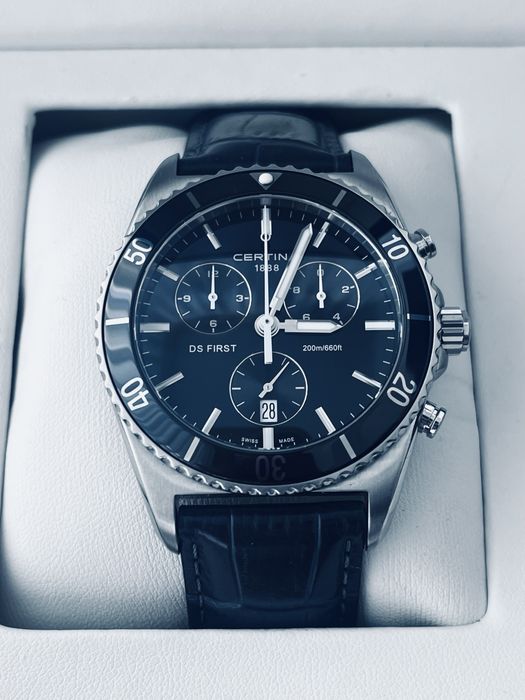 Ceas Certina DS First Ceramic Chronograph | Quartz de Top 27 Jewels | Safir, 200m