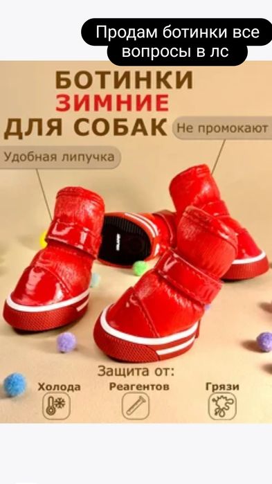 Продам ботинки для собак