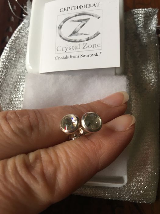 Обеци с кристал “Сваровски”