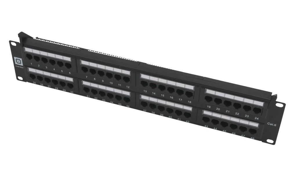 Коммутационная панель Pixietech, 19"  2U, 48 портов, cat.6