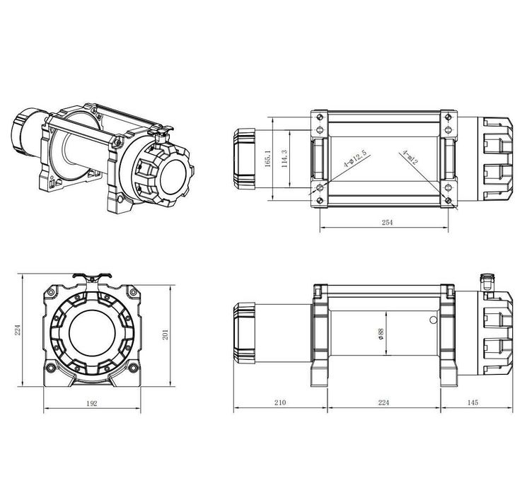 Troliu auto Visoli 24v 20000lbs