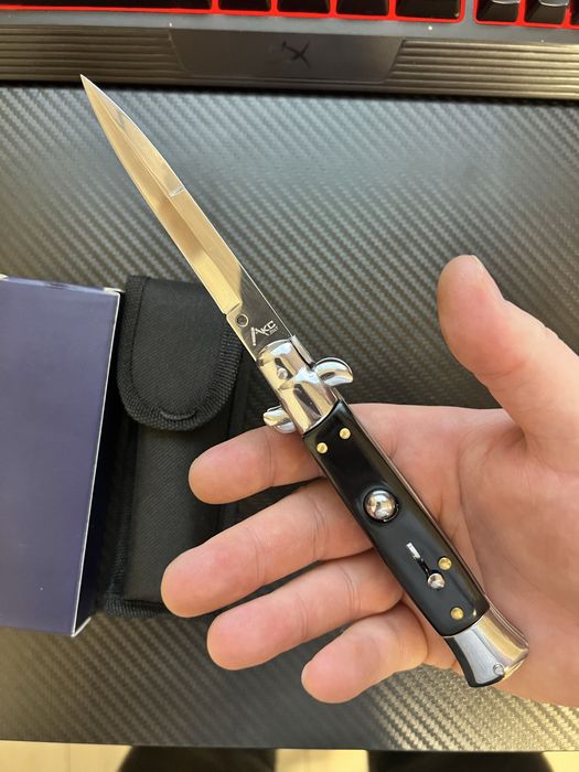 Briceag stiletto AKC italy  lungime totală 22.3 cm, grosime lamă 3 mm