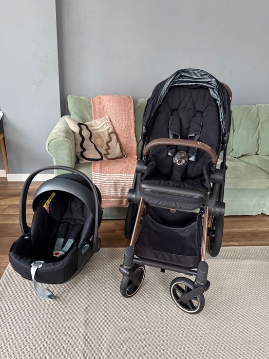 Set Cybex Priam Rose Gold + scoica de masina Cybex Cloud Z2+ adaptoare