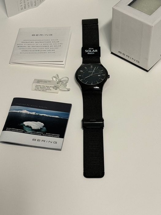Ceas Barbati  BERING Solar Slim 40MM Cristal Safir