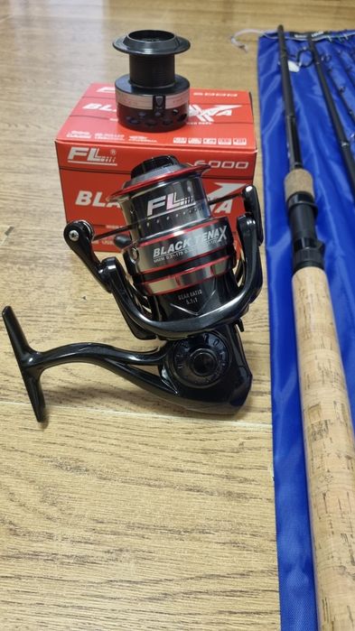 Lanseta Feeder 3.90m SAIMINO,TFD-07 + Mulineta FL BLACK TENA 6000