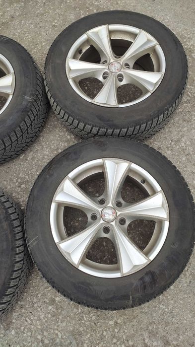 Продавам 4 алуминиеви джанти MMS Cama-HS 16" + гуми Dunlop Winter Sport 5 215/60/16