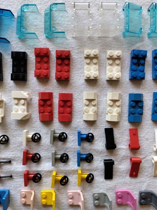 Lego части - стъкла, калници, кормила, седалки, врати, антени