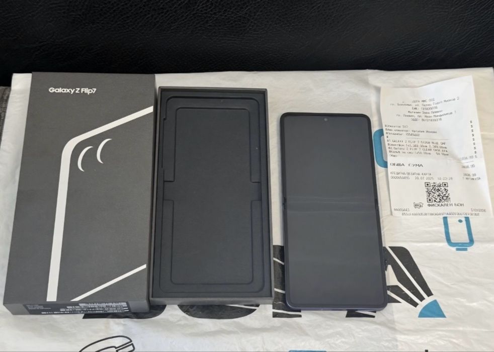 ***КАТО НОВ 512GB Samsung Z Flip 7 Зора Гаранция 2027г. Blue / Син