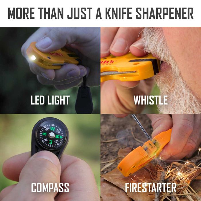 Средство за оцеляване с 6 функции Smith'sUSA точило, огниво, фенер идр