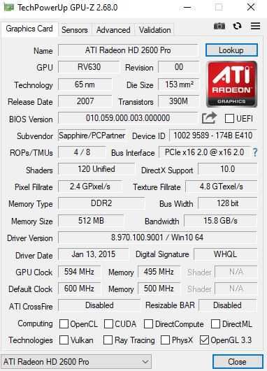 Sapphire ATI Radeon HD 2600 Pro, 512 MB DDR2, 2 x DVI și S-video PCIe
