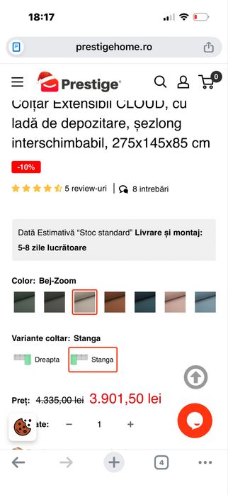 vand coltar extensibil