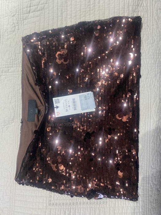 Пола с паети и цветя, ZARA нова