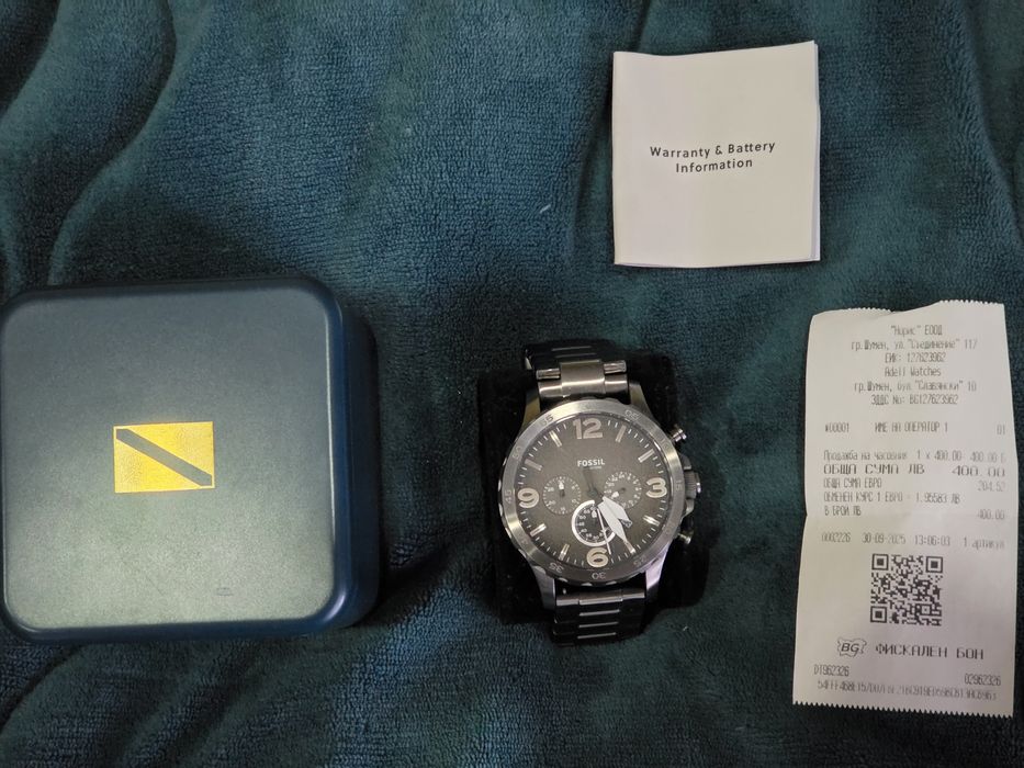 Fossil JR1437 Nate Chronograf Smoke