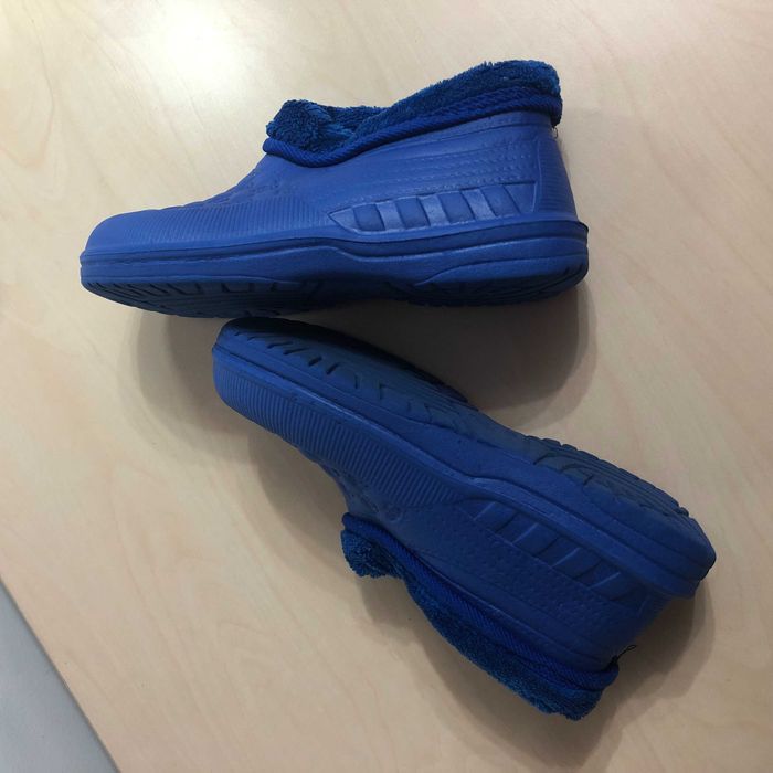 Papuci de casa, galosi, saboti imblaniti, albastru, marimea 37