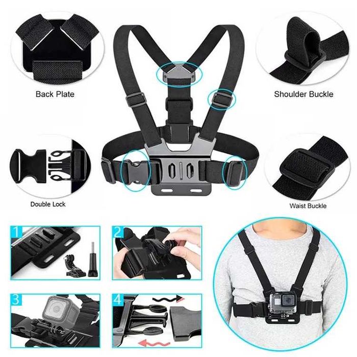 Set accesorii esentiale pt camera actiune GoPro Hero 13 12 11 10 9 8 7