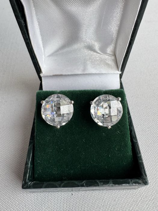 Cercei din argint si cubic zirconia