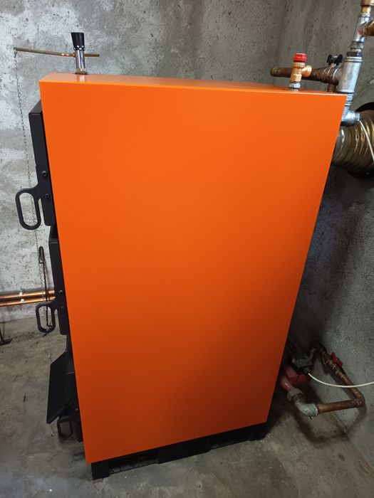 Centrala lemne și cărbune Ferroli 30 kw și horn inox izolat!