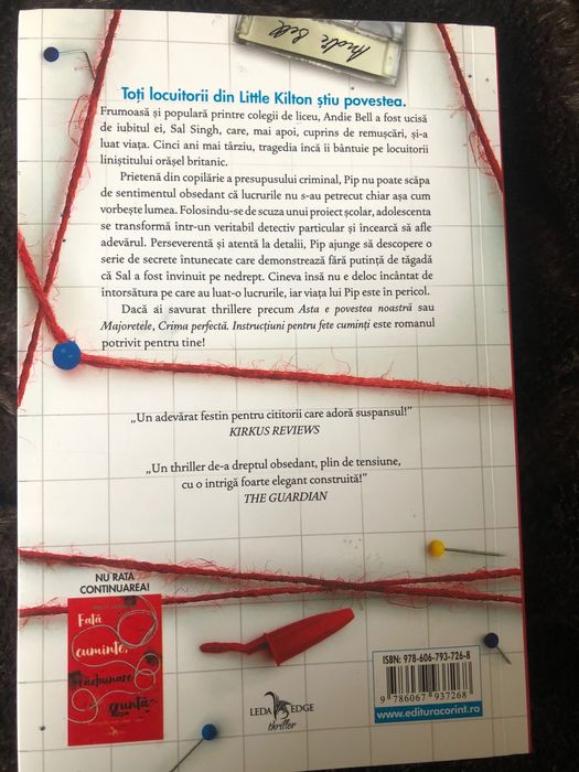 “CRIMA PERFECTA “carte in stare noua.