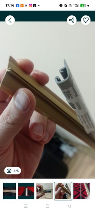 Plinta antistrop blat bucatarie de culoare maro- mahon de lungime 3 m .