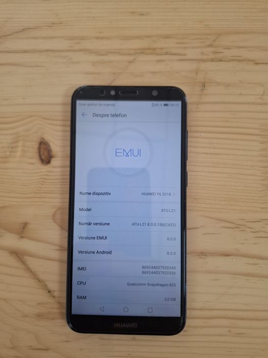 Vând telefon Huawei y6 2018