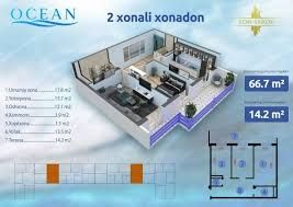 Срочно продаётся 2-комнатная квартира в Xon Saroy Ocean (Юнусабад-16)
