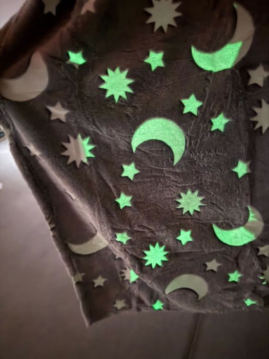 Светещо в тъмното одеяло Magic Blanket + Подарък Голям комплект конструктор с 165 части Плъзгащ блок се