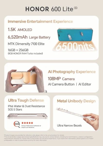 Honor 600 Lite 12/256gb официалка