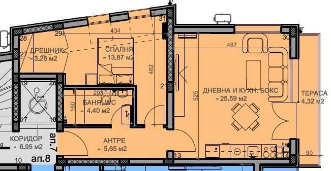 Продава се Двустаен апартамент в Пловдив, Тракия - 84 кв.м за 577 €/кв.м - Снимка #2