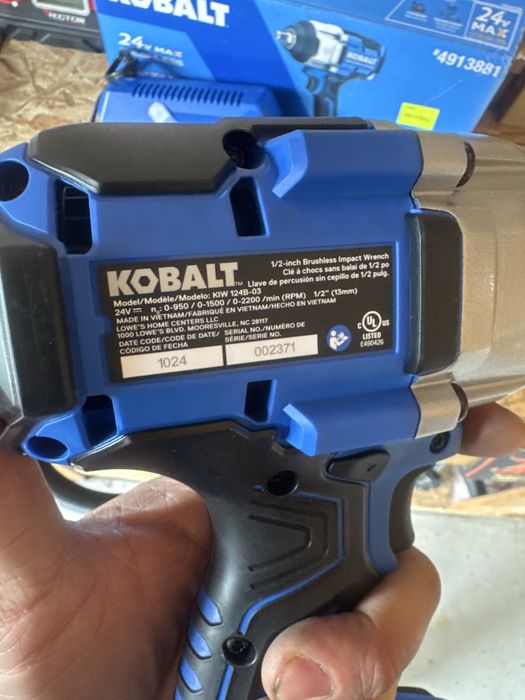Impact Kobalt 24v brushless USA 880nm