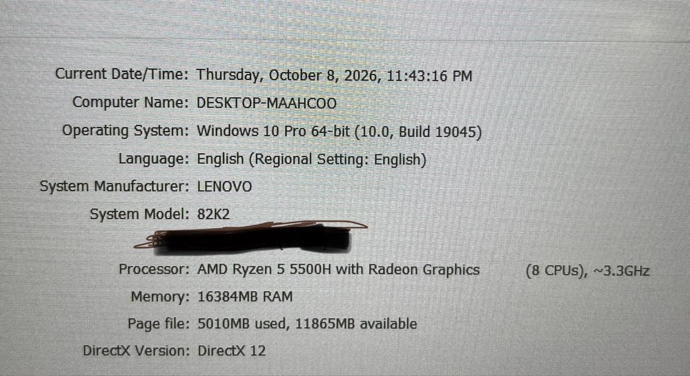 Laptop Gaming Lenovo IdeaPad 3 15ACH6 – Ryzen 5 5500H / 16GB RAM / 512GB SSD / RTX 2050 4GB / Ecran 15.6" FHD 60 Hz