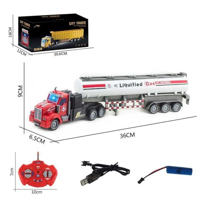 Влекач с цистерна с дистанционно управление D6, Червен