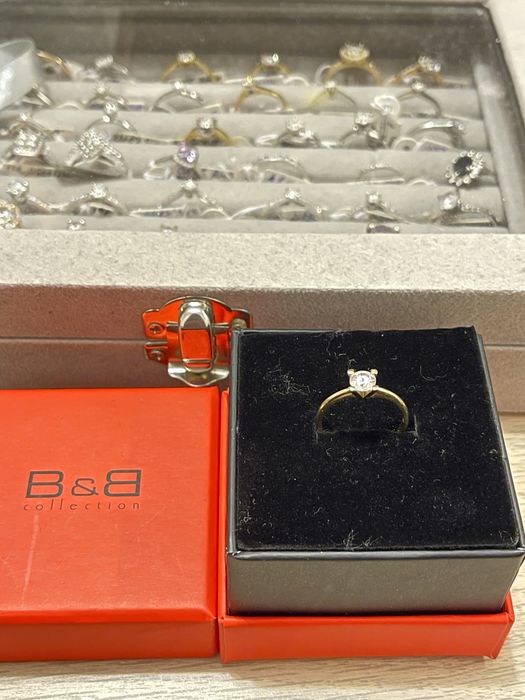 Inel logodna aur 14k, B&B (nu Teilor) marimea 51