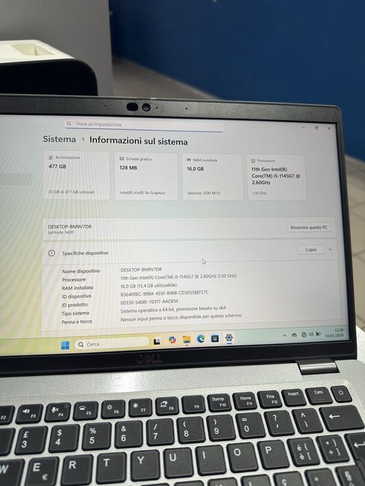 Vand laptop dell latitude 5420 i5 1145g7 16gb ram ssd 512gb full hd