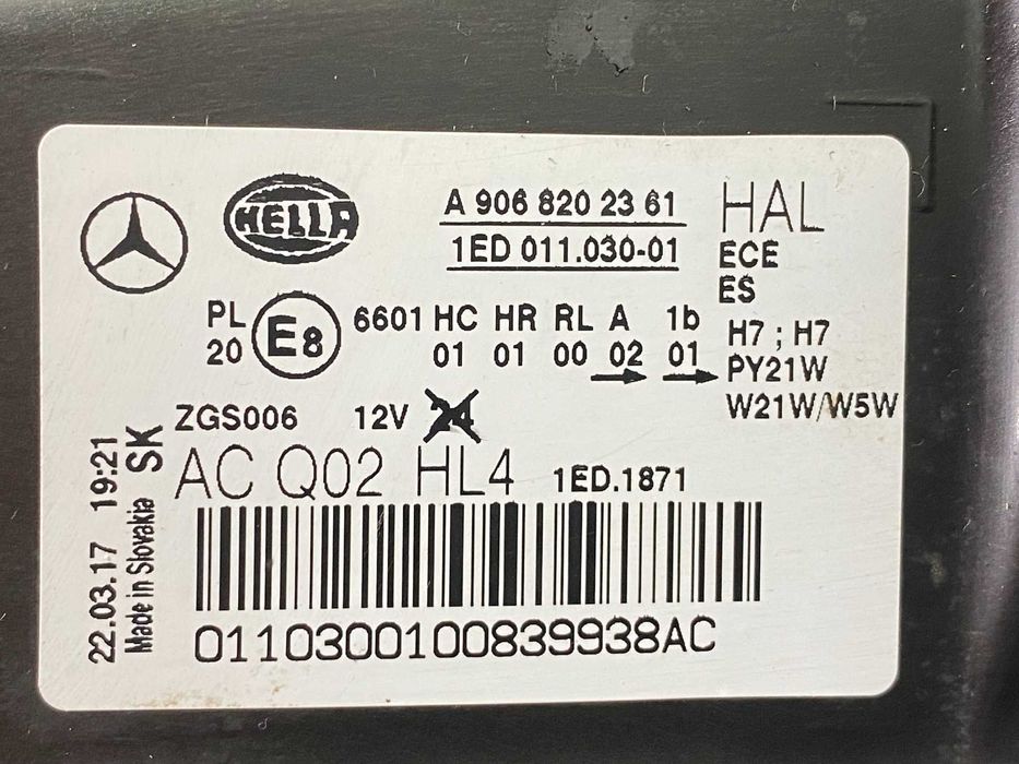 фар фарове ляв десен Marecedes Sprinter 2013-2018г. #1041V #1042V