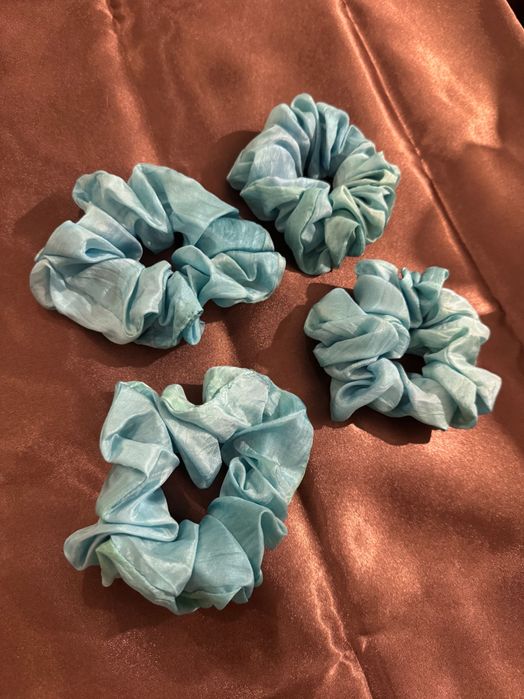 Ръчна изработка Скрънч за коса от естествена коприна