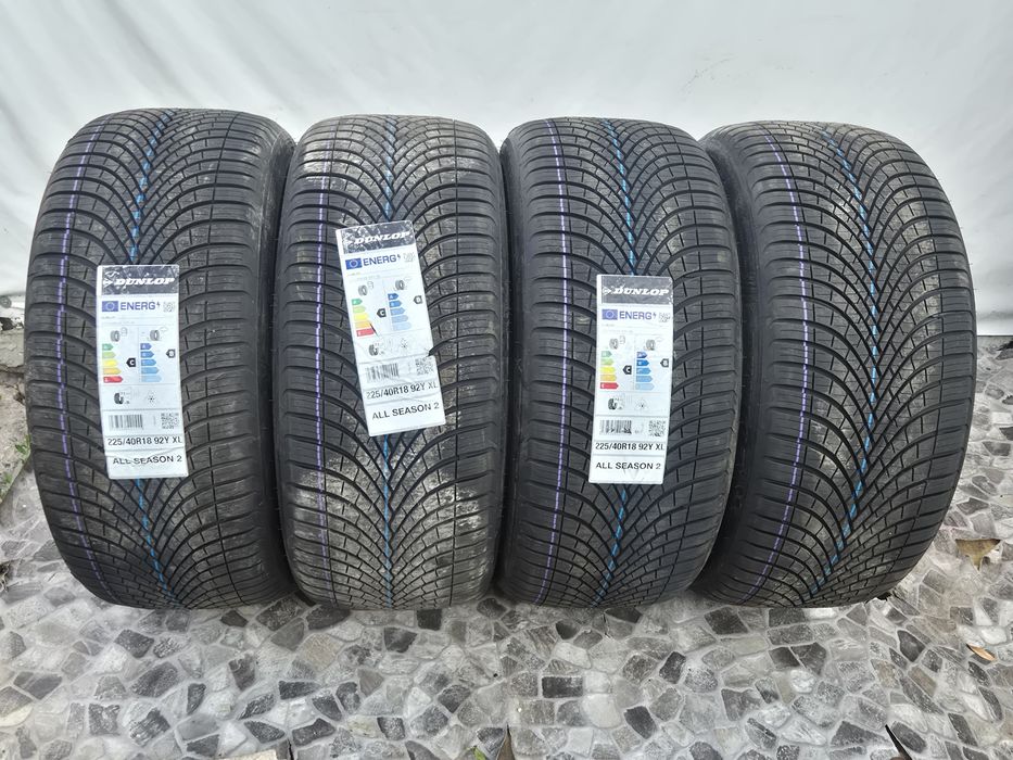 4бр 225 40 18 Dunlop Всесезонни Нови 26г