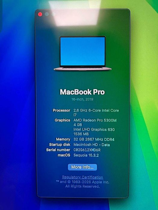 MacBook Pro 2019 16inch