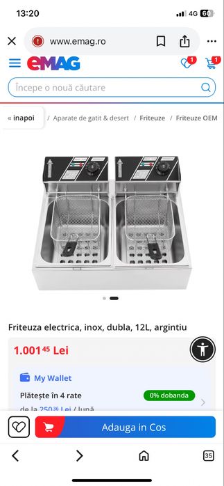 Friteuza dubla 2* 2,5 kw YB 82 A