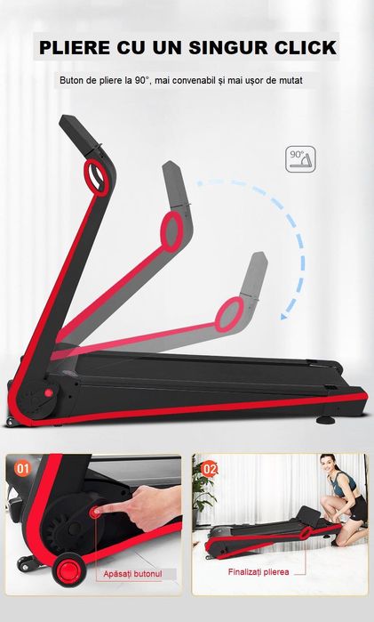 Banda Alergare F3 Electrica Viteza 1-12km/h Greutate suportata 120Kg