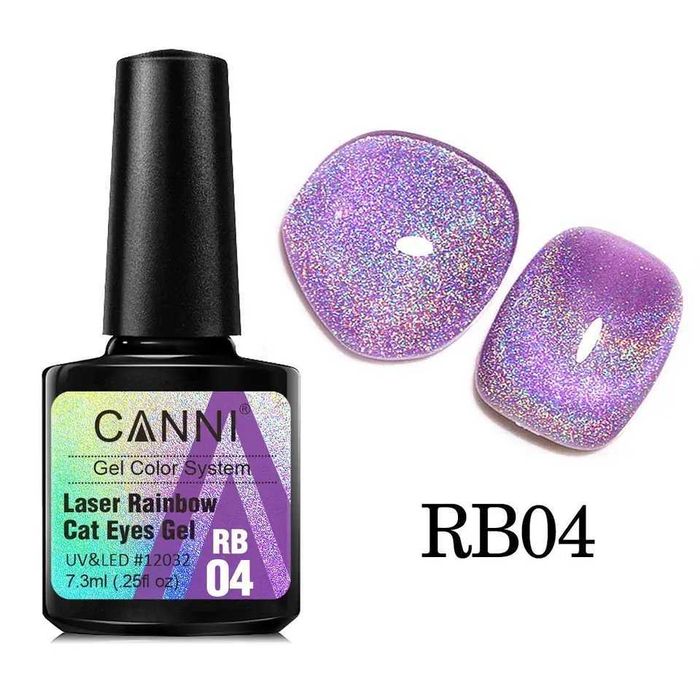 CANNI Laser Rainbow Cat Eye гел лак