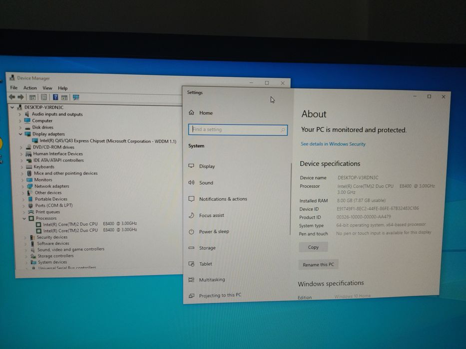 Pc sff HP Compaq 8000 Intel E8400, 8 GB, 500 gb