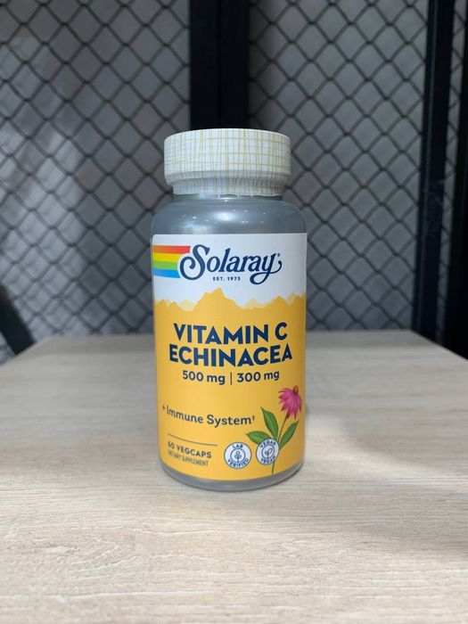 Solaray Vitamin C + Echinacea (500 mg/300 mg, 60 capsules)