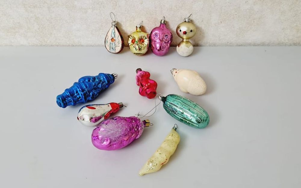 Елочные винтажные игрушки