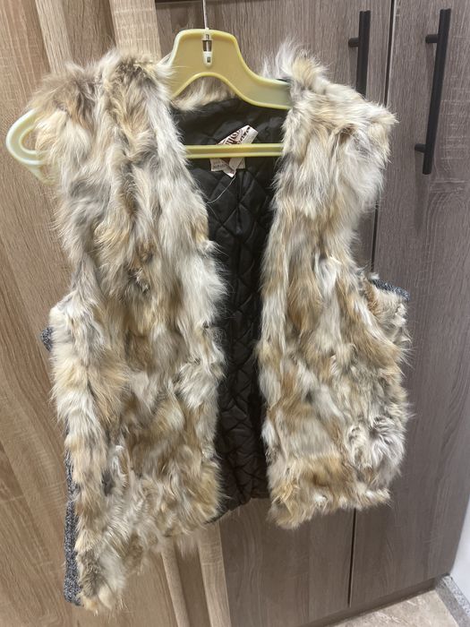 Елек естествен косъм лисица, енот и др