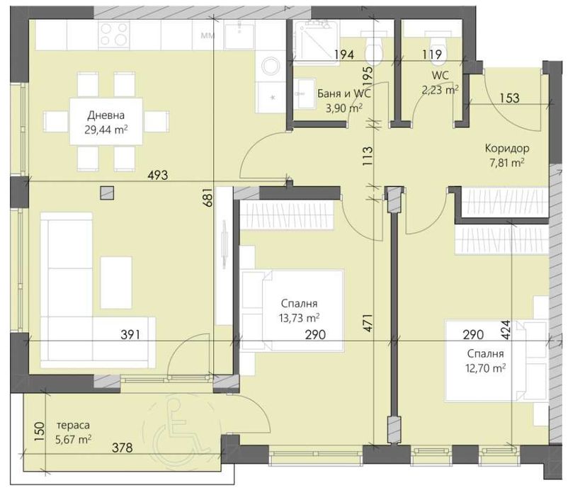 Продава се Тристаен апартамент в Пловдив, Кършияка - 110 кв.м за 1200 €/кв.м - Снимка #1