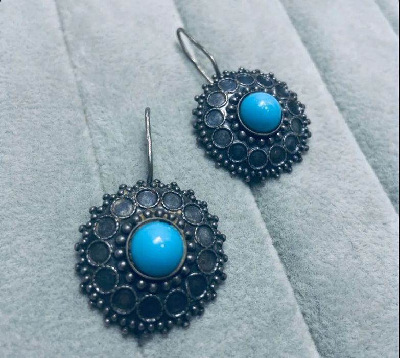 Серьги Советский мельхиор