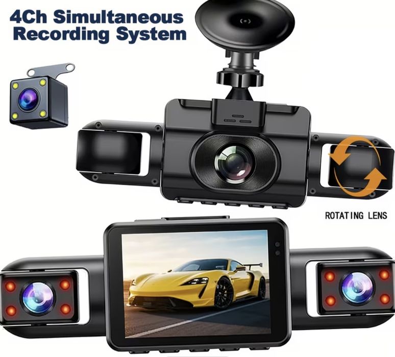 Видеорегистратор 4 камеры + WiFi