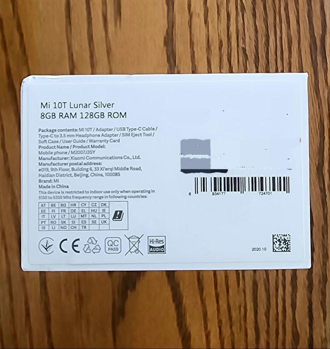 Xiaomi MI T 10 Lunar Silver