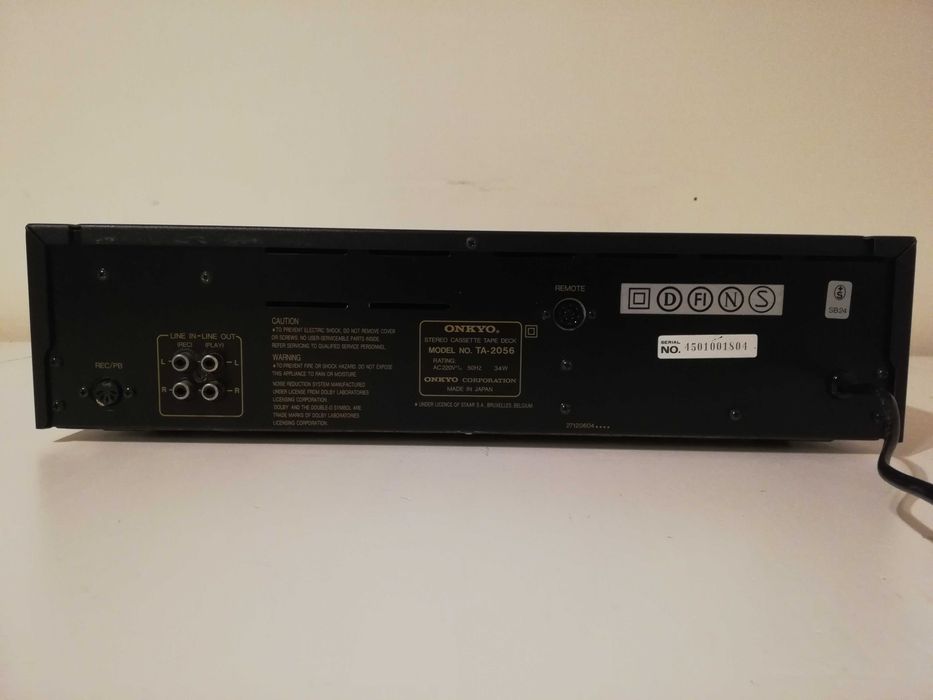 Stereo Cassette Deck ONKYO model TA-2056 - 3 capete/Rar/Vintage/Japan